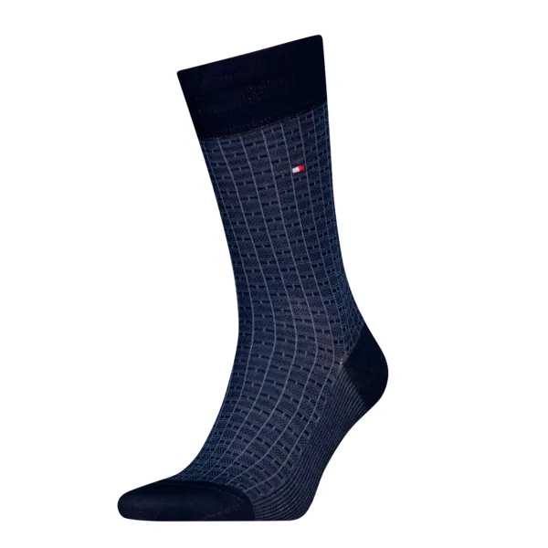 Tommy Hilfiger Herensokken Premium Structure Fil D'ecosse Navy