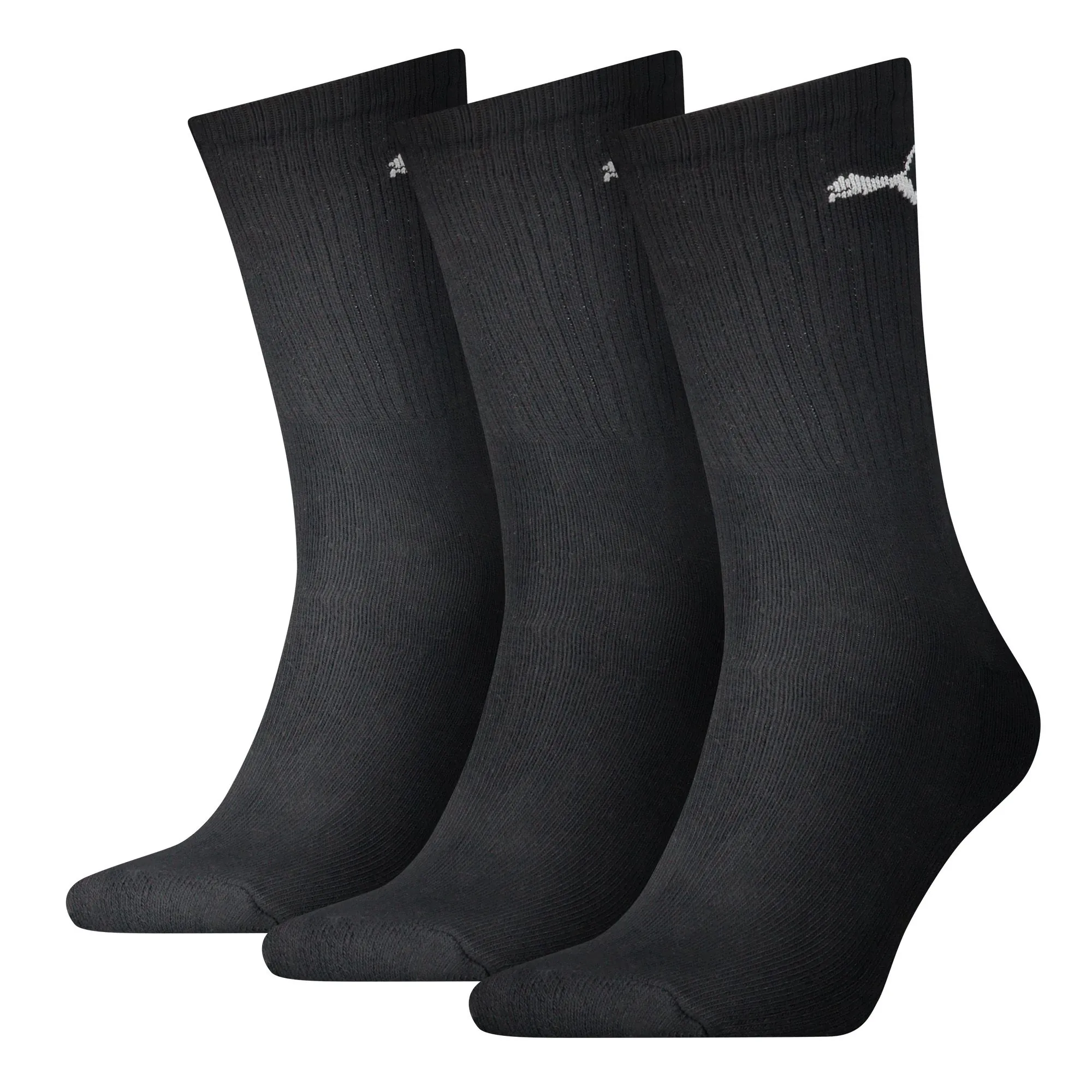 PUMA Unisex Sportsokken 3-Pack Zwart