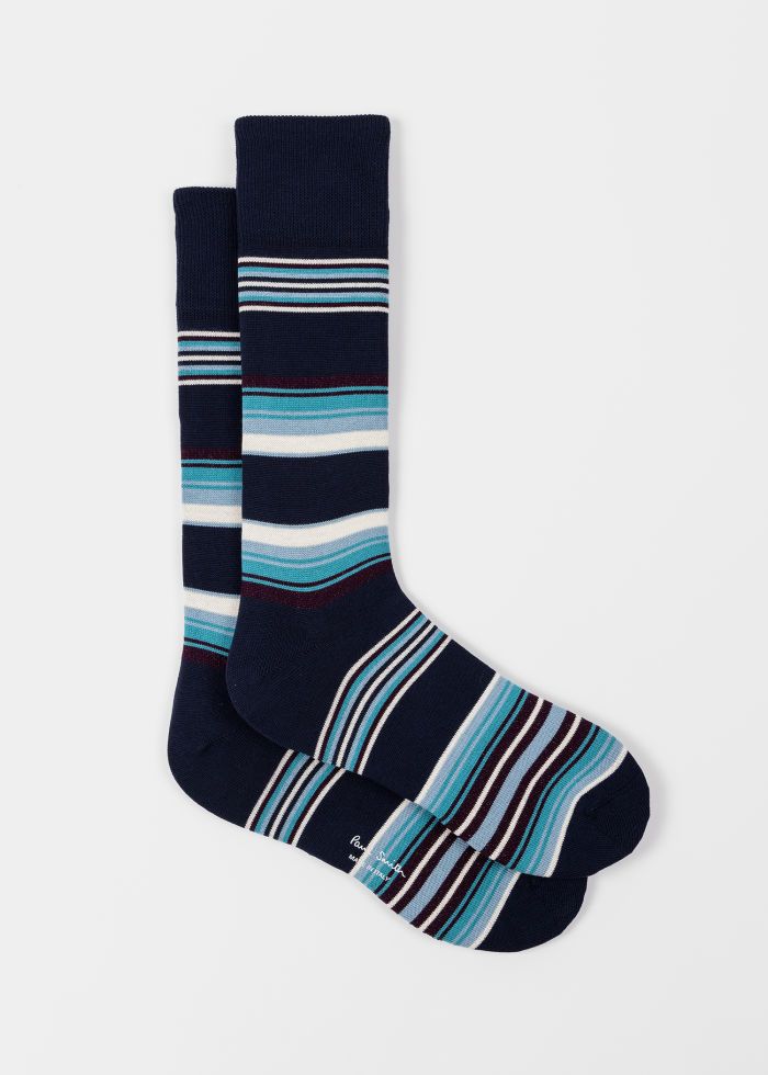 Paul Smith Herensokken Howard Stripe Navy
