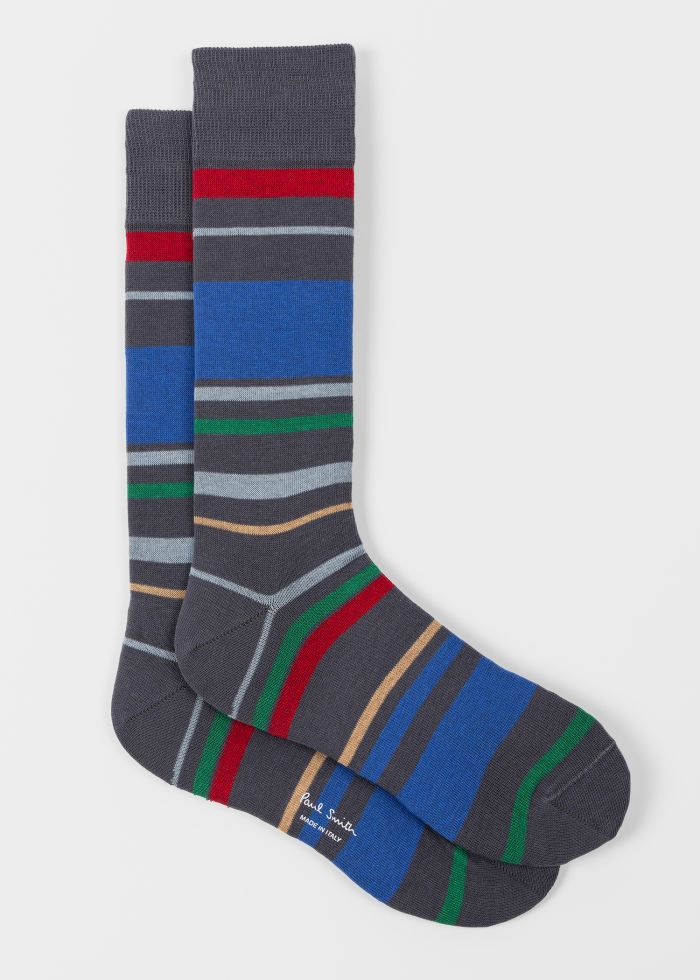 Paul Smith Herensokken Hendrick Stripe Donkerblauw - Afbeelding 2