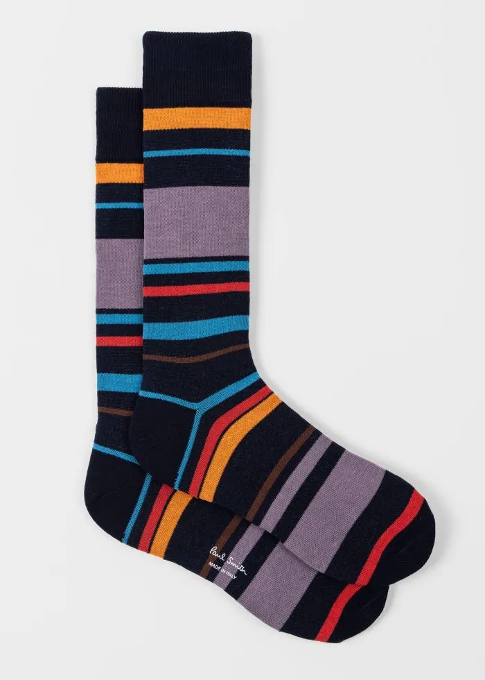 Paul Smith Herensokken Hendrick Stripe Donkerblauw