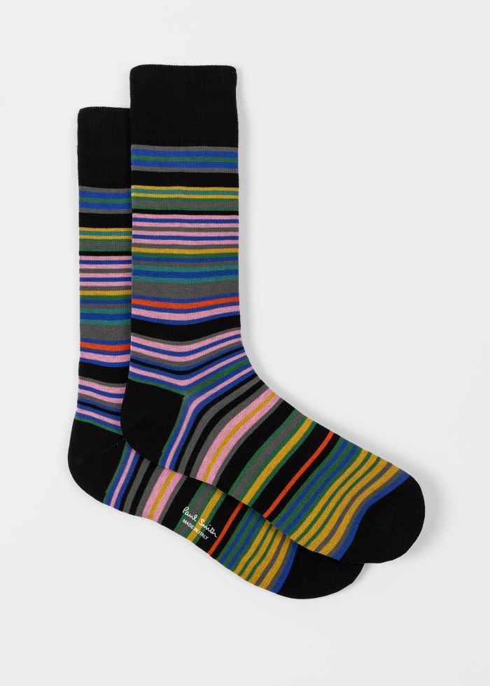 Paul Smith Herensokken Hawkins Stripe Zwart