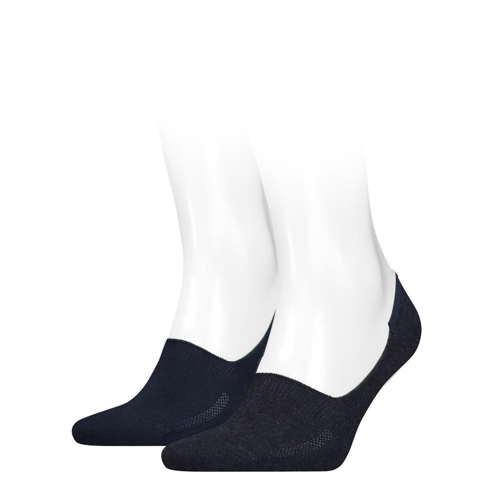 Levi's Heren Footies Mid Cut 168Sf Low Rise 2-Pack Navy