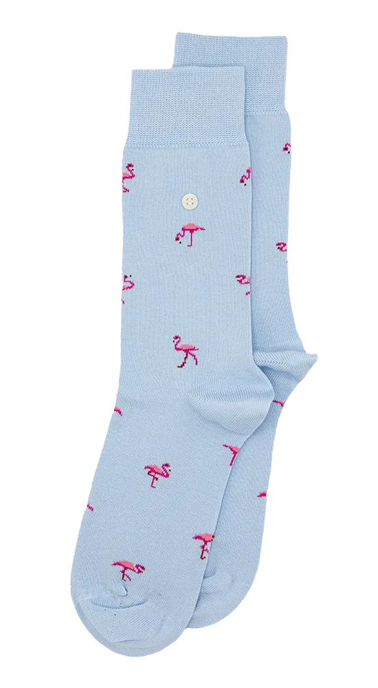 Alfredo Gonzales Sokken Flamingos Light Blue