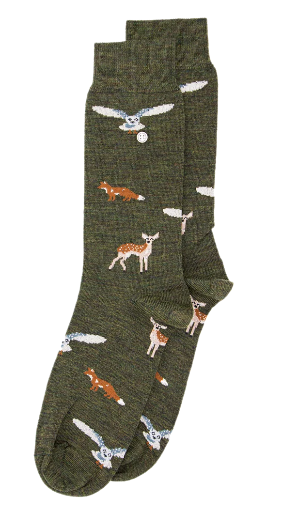 Alfredo Gonzales Merinowol Sokken Forest Animals
