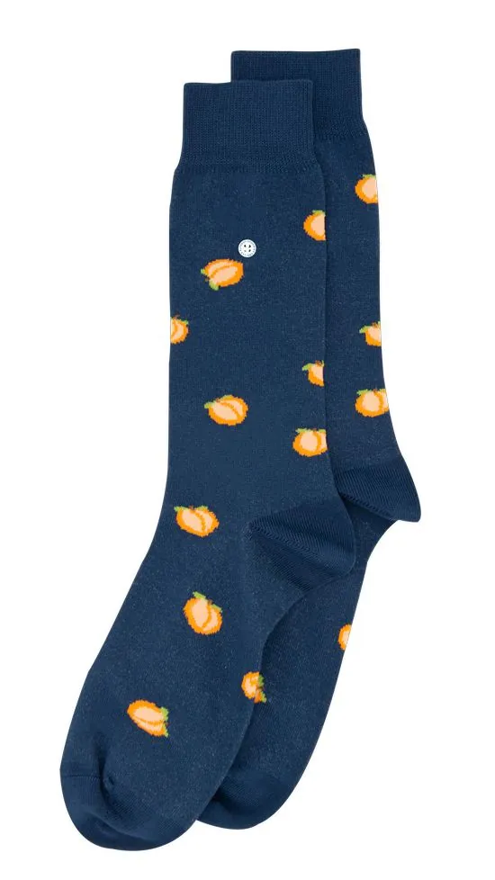 Alfredo Gonzales Sokken Peach Donkerblauw