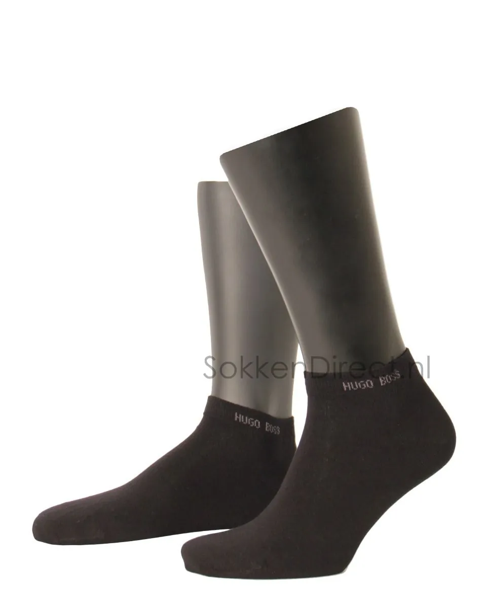 Hugo Boss Heren Sneakersokken 2-Pack Zwart - Afbeelding 2
