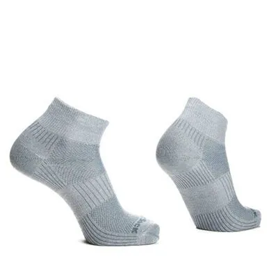 Wrightsock Unisex Quartersokken Coolmesh II Lichtgrijs
