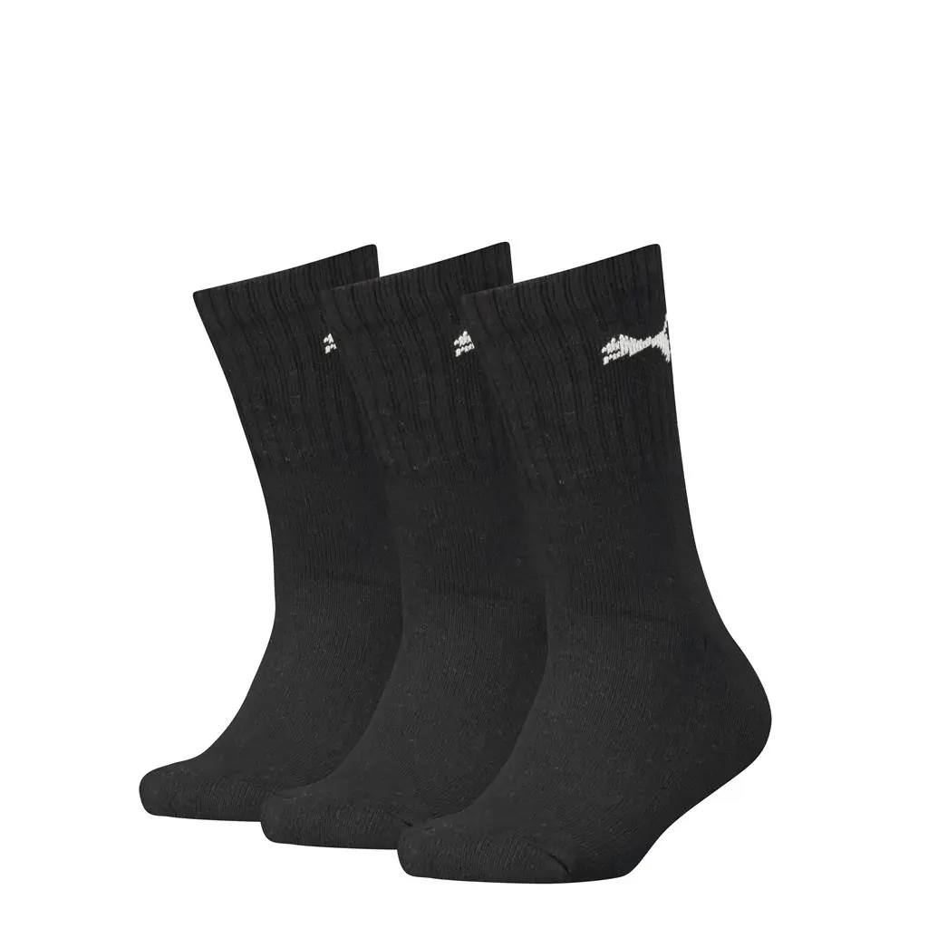 PUMA Kinder Sportsokken 3-Pack Zwart