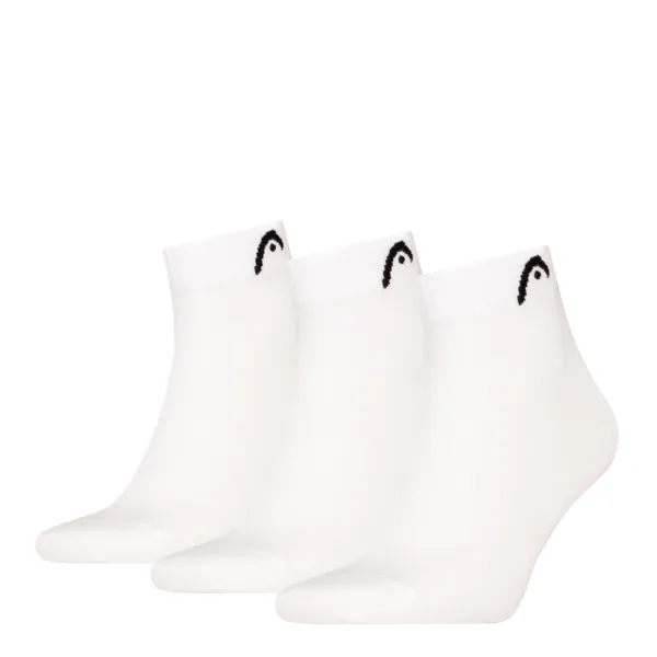 HEAD Unisex Quartersokken 3-Pack Wit