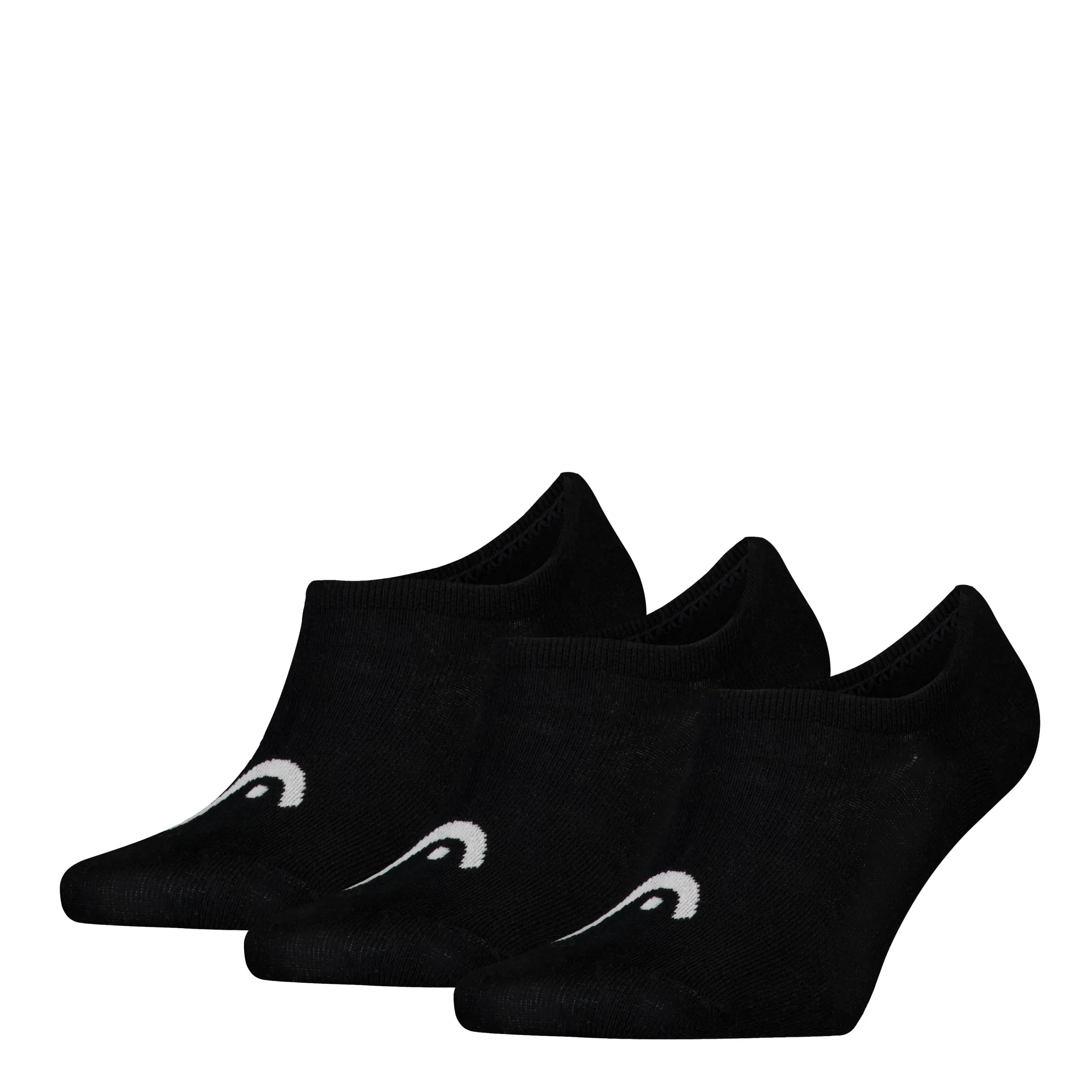 HEAD Unisex Footies 3-Pack Zwart