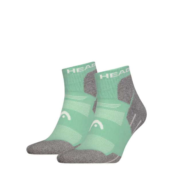 HEAD Unisex Quarter Wandelsokken 2-Pack Groen
