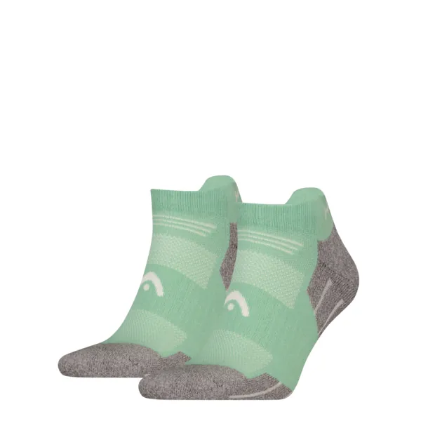 HEAD Unisex Sneaker Wandelsokken 2-Pack Groen