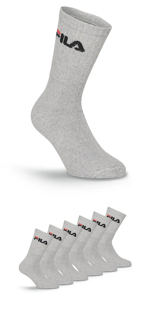 FILA Unisex Sportsokken 3-Pack Grijs