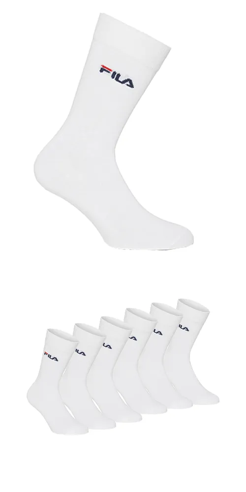 FILA Unisex sokken Classic 3-Pack Wit