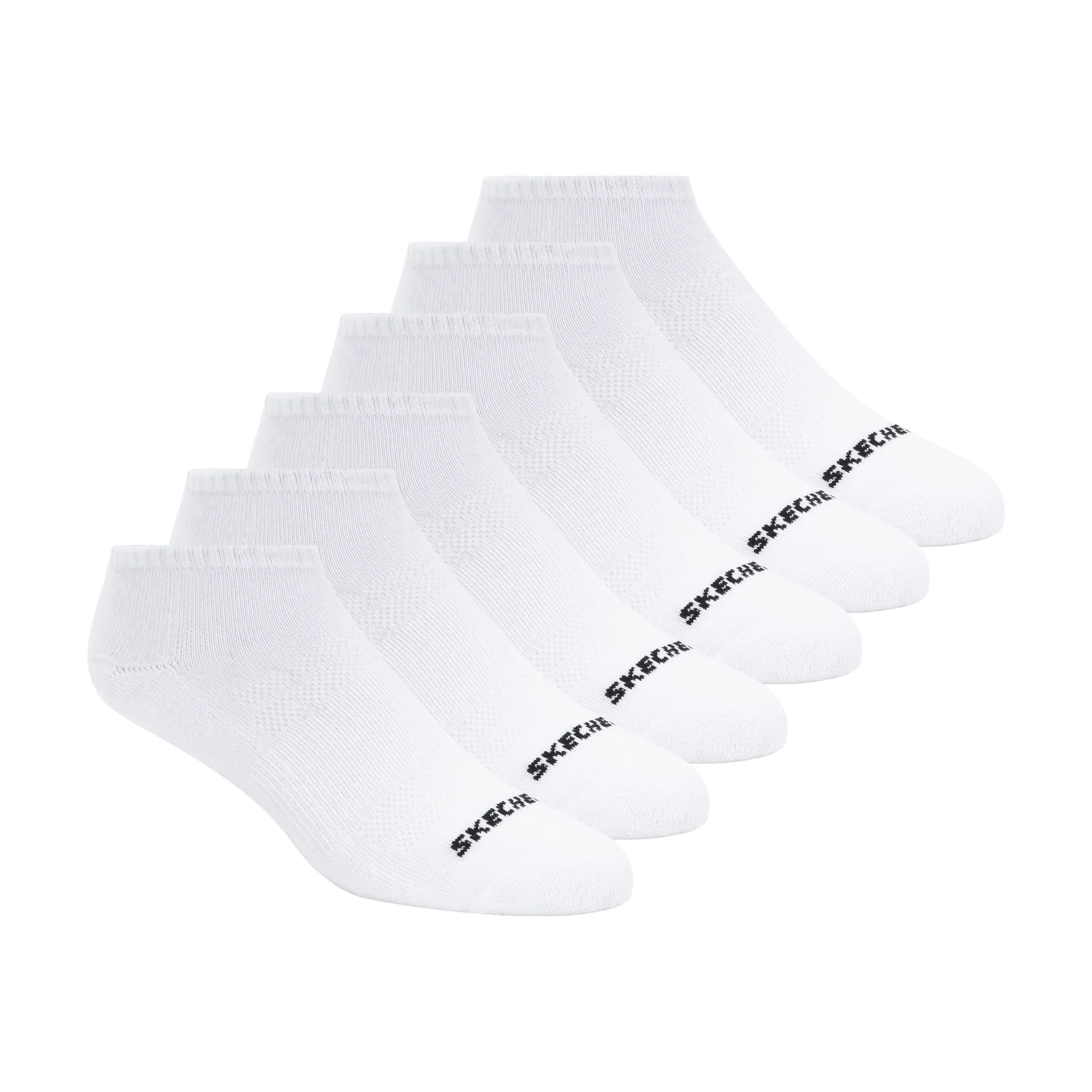 Skechers Unisex Sneakersokken 6-Pack Wit
