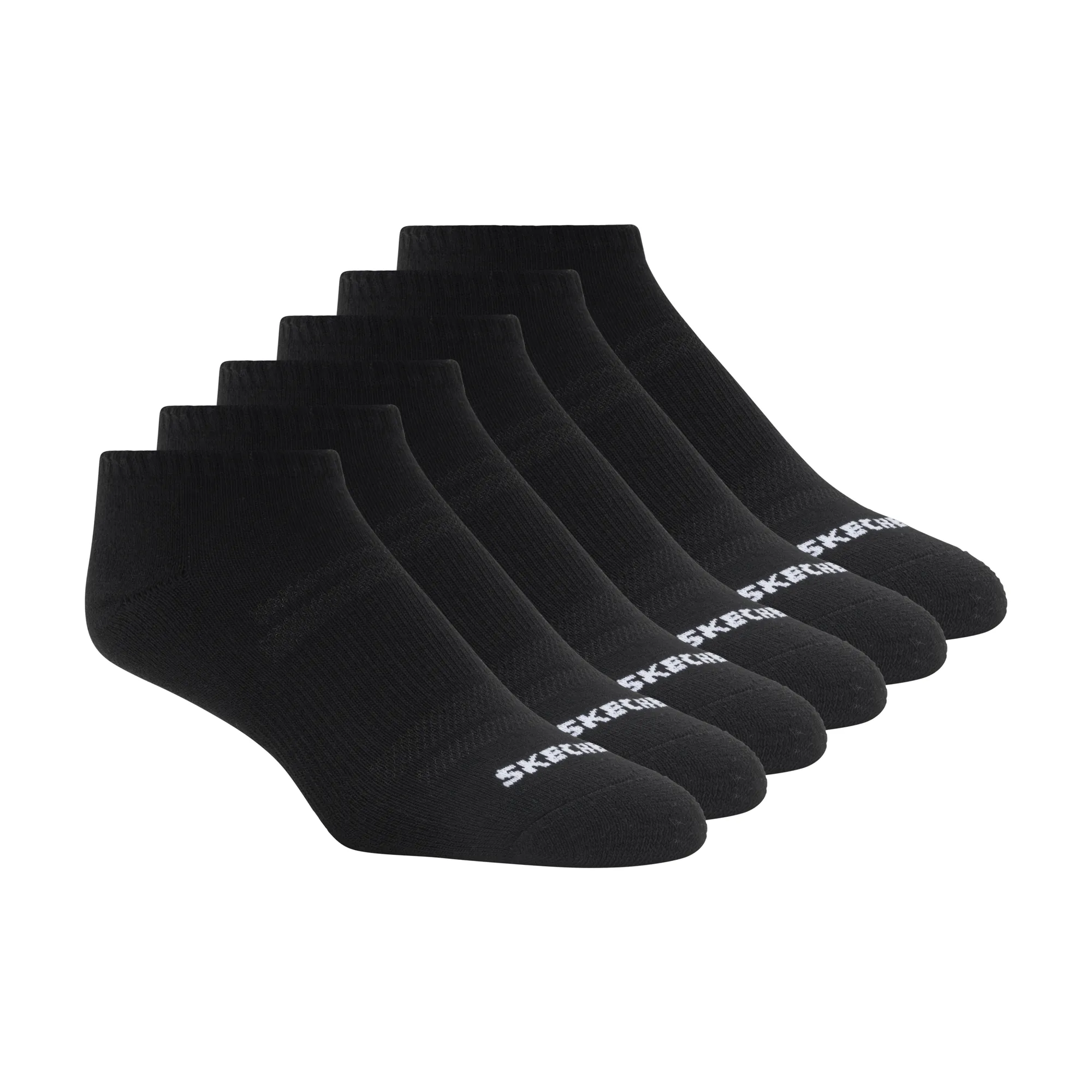 Skechers Unisex Sneakersokken 6-Pack Zwart