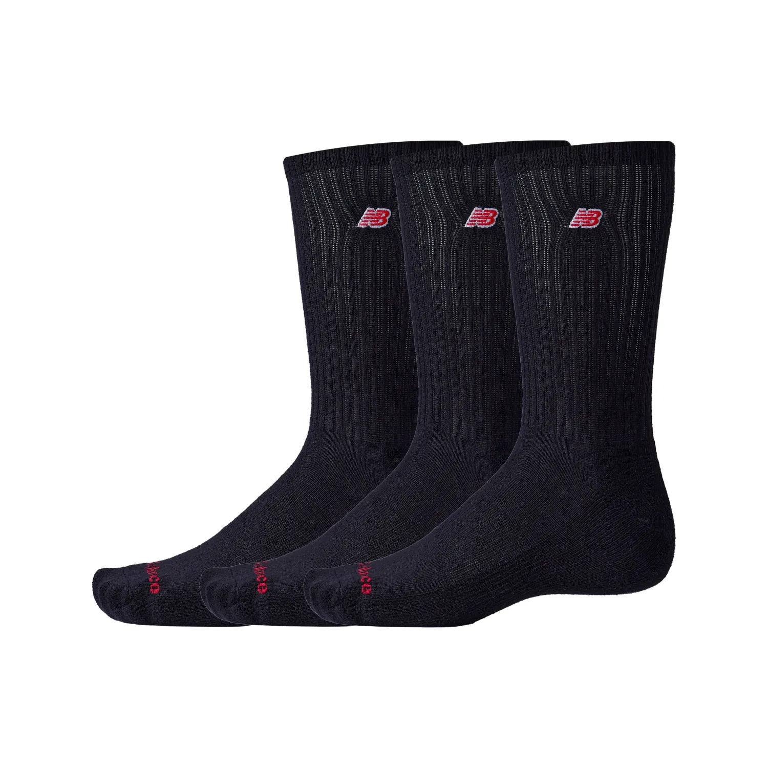 New Balance Unisex Sportsokken 3-Pack Patch Logo Zwart