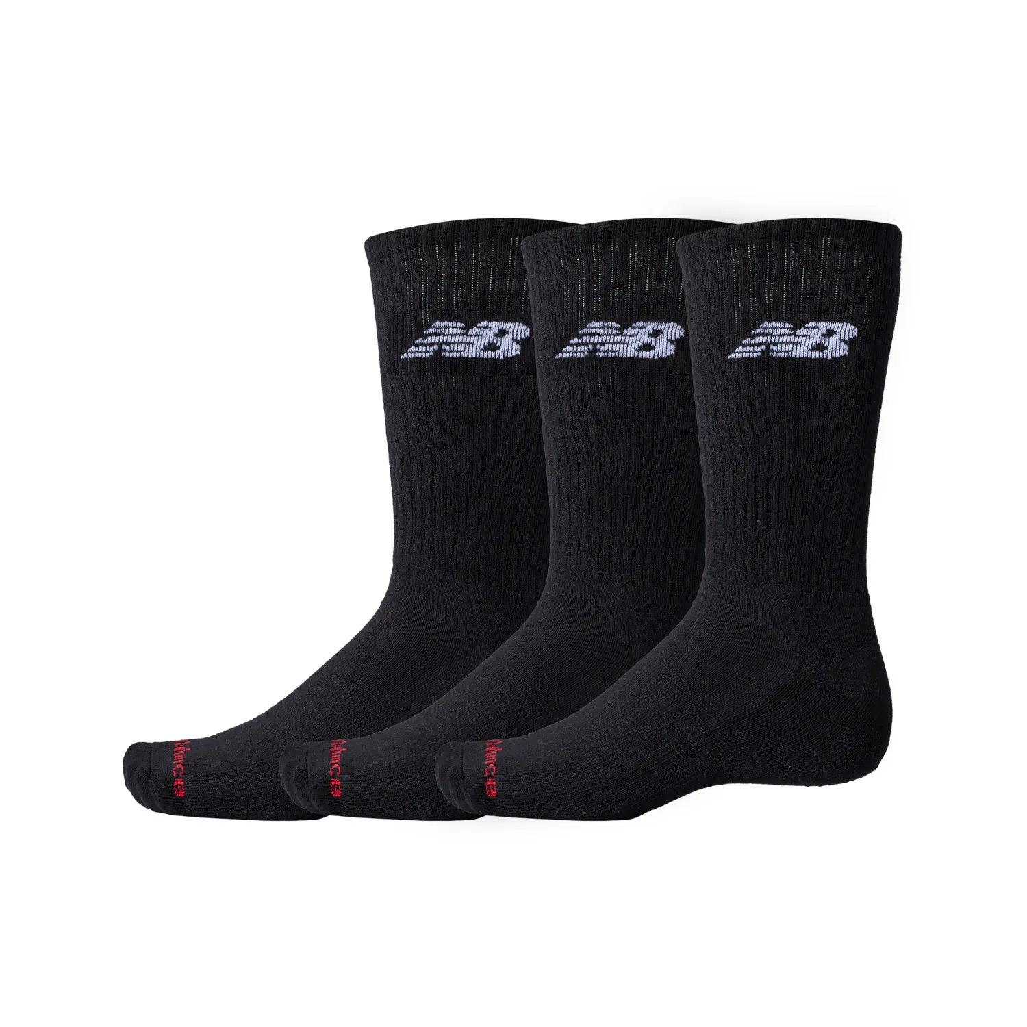 New Balance Unisex Sportsokken 3-Pack Zwart