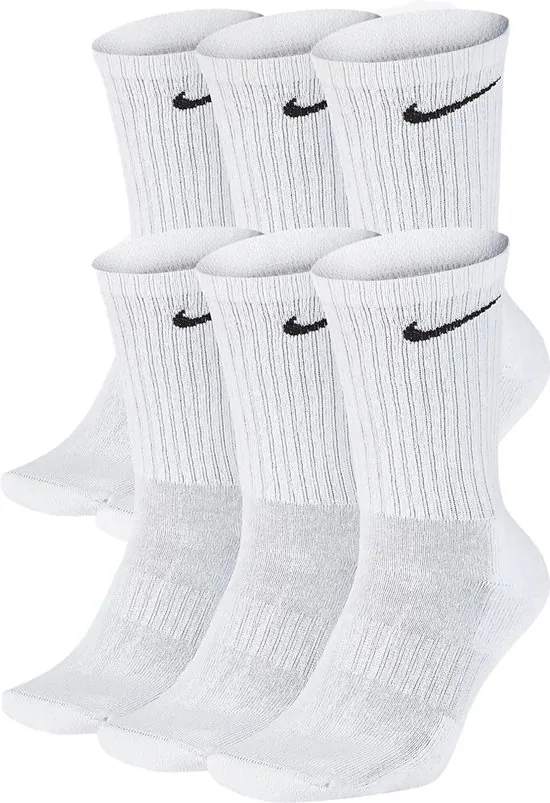 Nike Unisex Sportsokken 6-Pack Wit